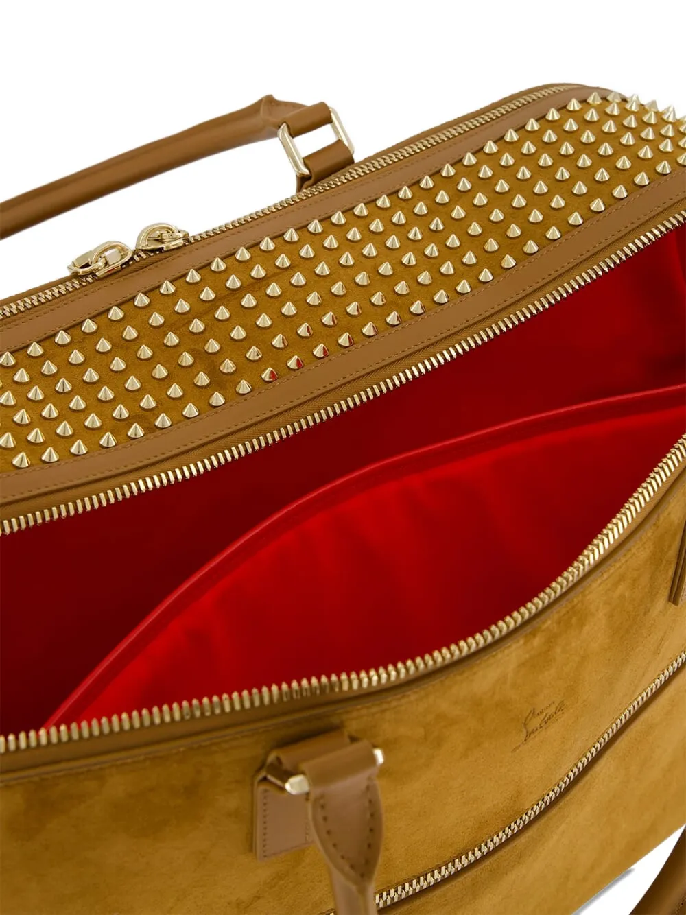 spiked travel shoulder bag