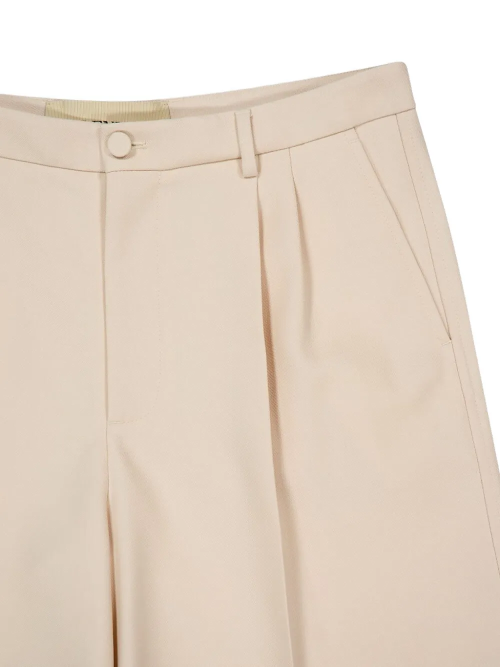 Valentino Garavani Geplooide shorts met cuffs Beige