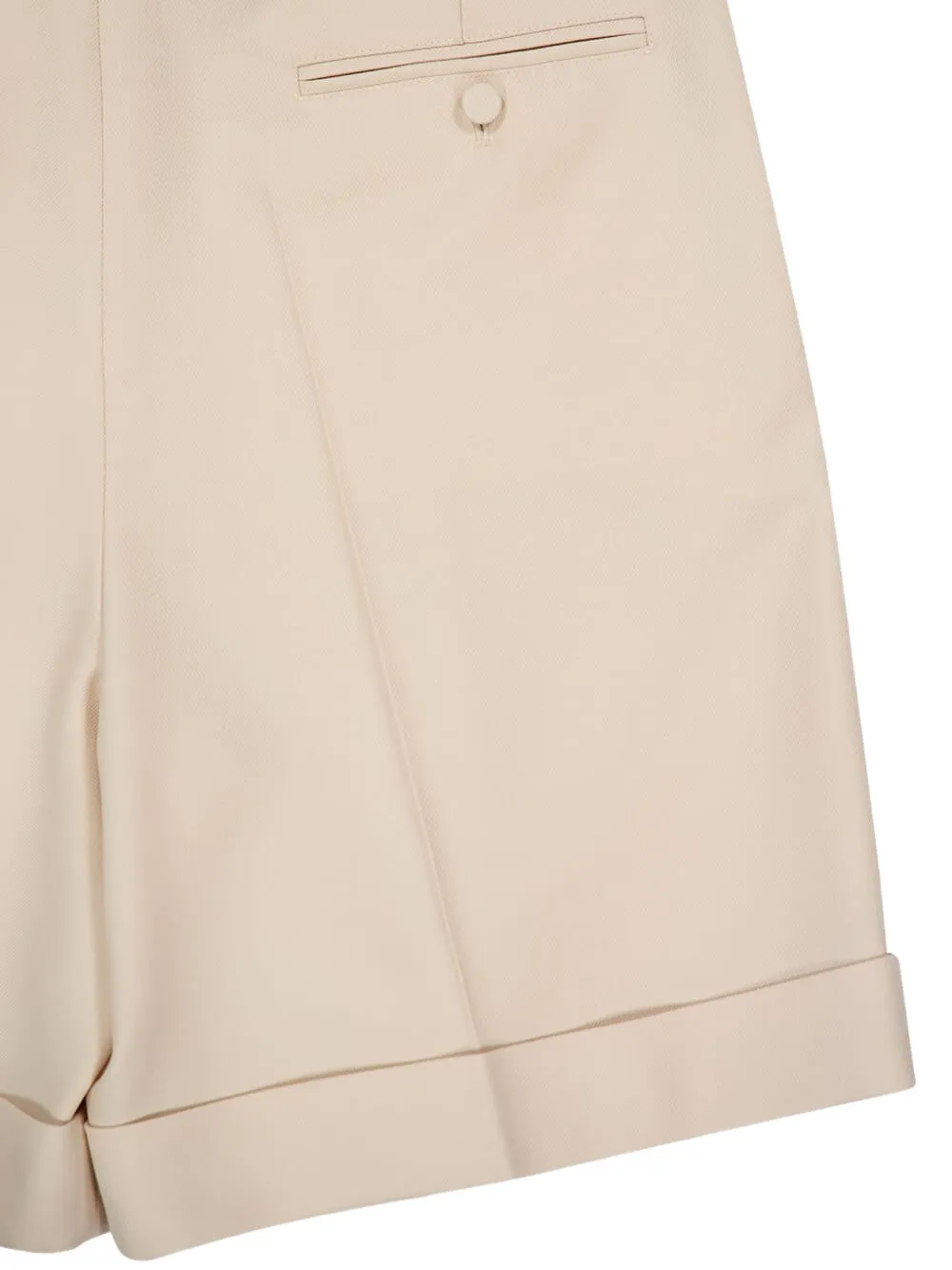 Valentino Garavani Geplooide shorts met cuffs Beige