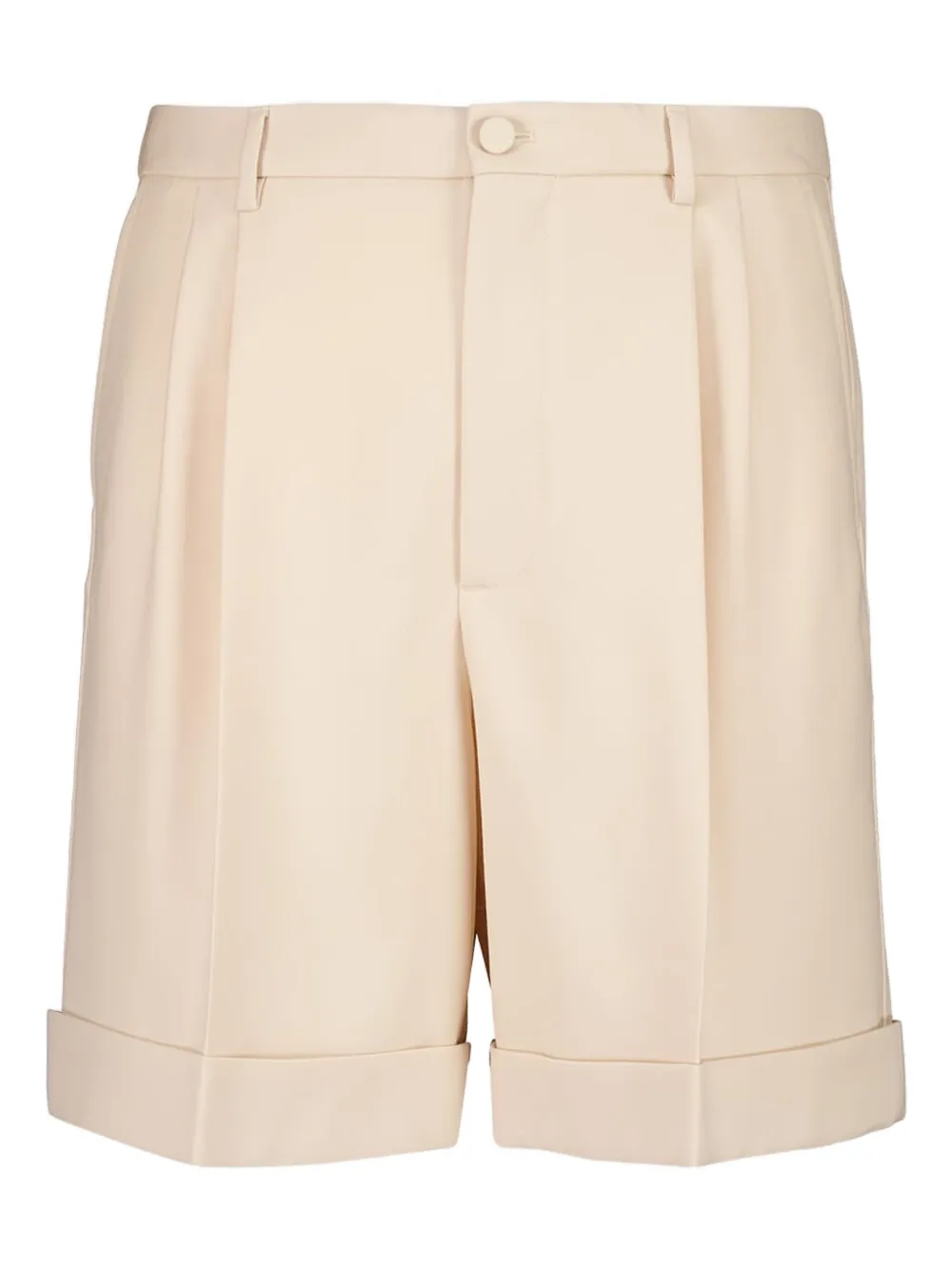 Valentino Garavani Geplooide shorts met cuffs Beige