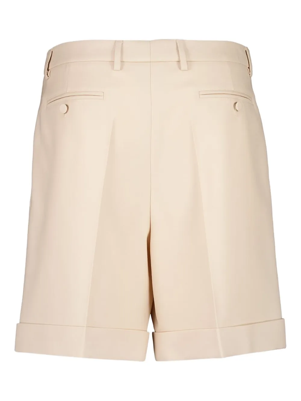 Valentino Garavani Geplooide shorts met cuffs Beige