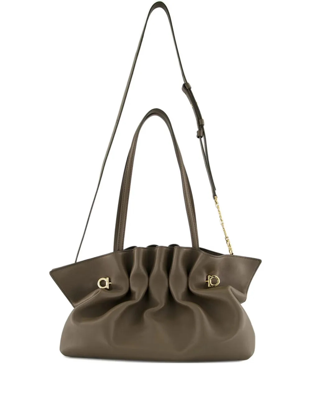 Ferragamo Soft leather shoulder bag Bruin
