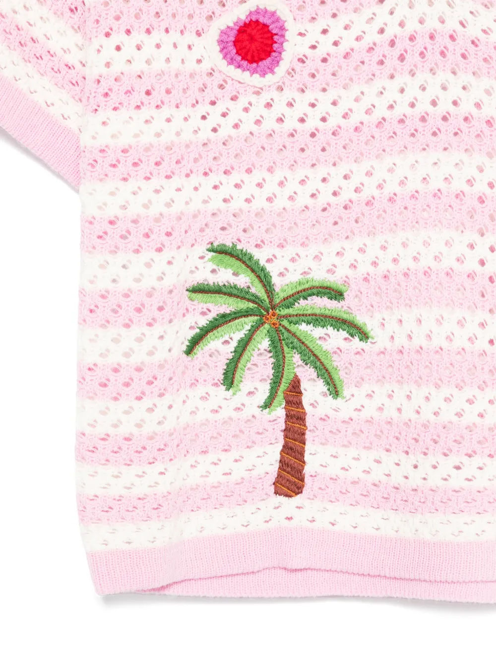 MC2 Saint Barth Kids Gestreept T-shirt Roze