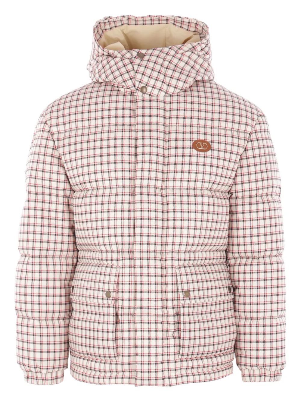Valentino Garavani checked quilted coat - ホワイト Valentino Garavani checked quilted coat - ホワイト