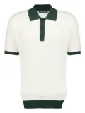 Frescobol Carioca V-neck crochet polo shirt - White
