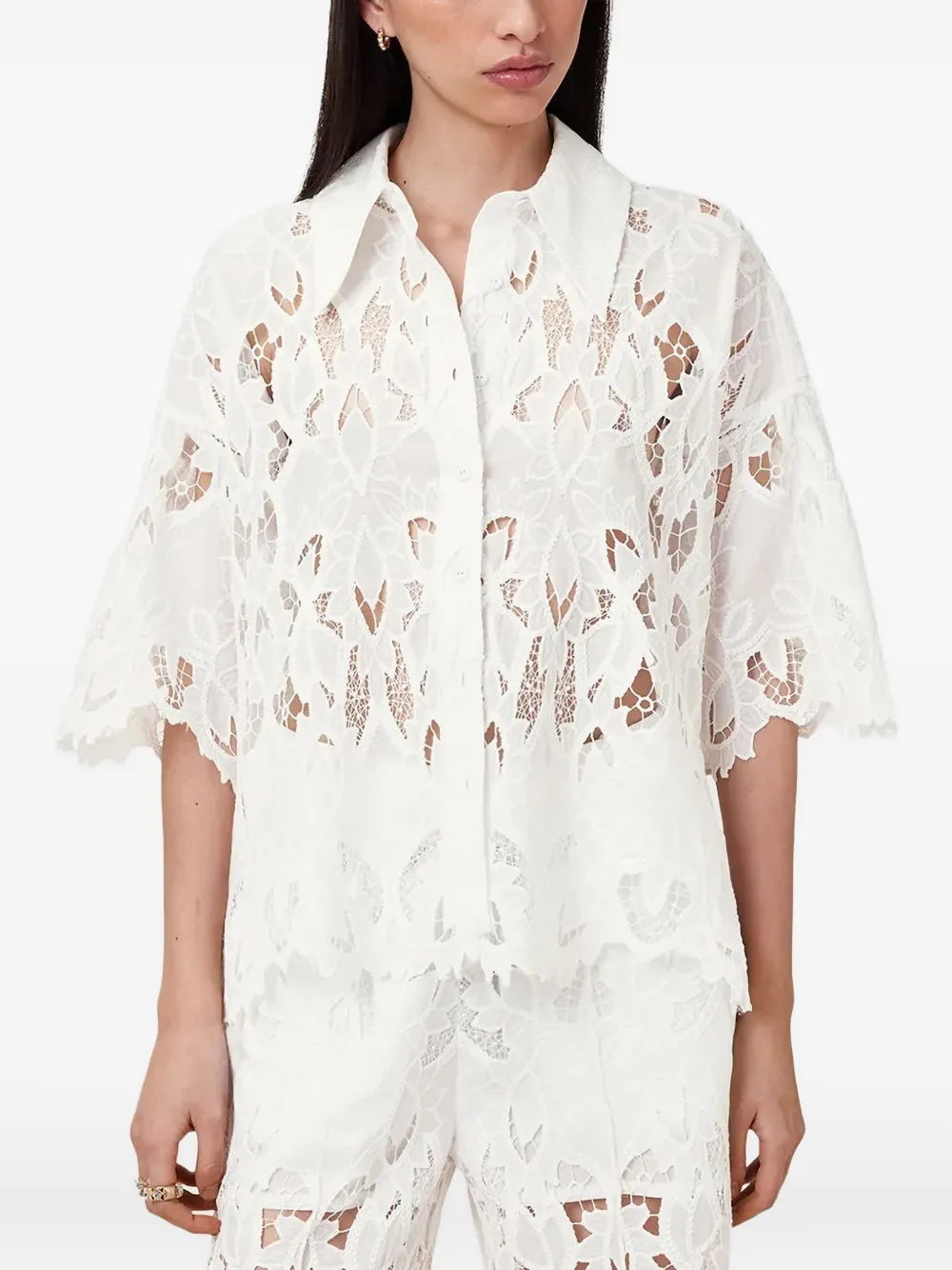 AllSaints Charli blouse Wit