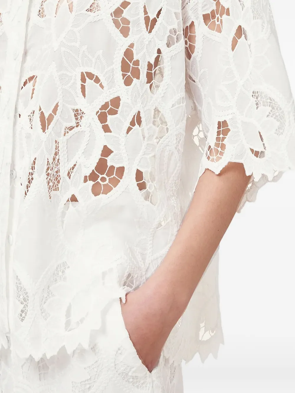 AllSaints Charli blouse Wit