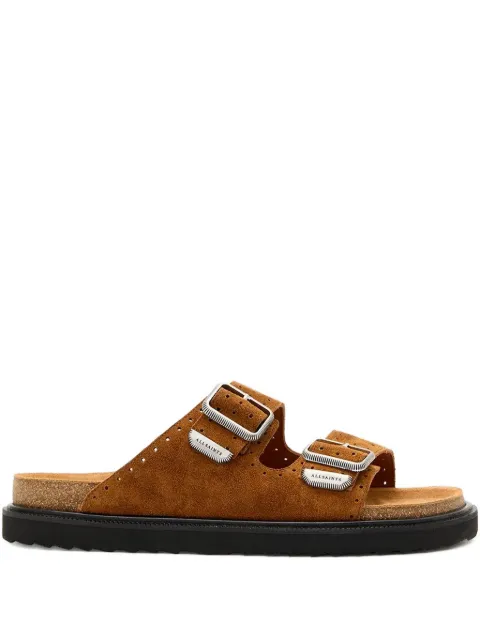 AllSaints double-buckle perforated sandals