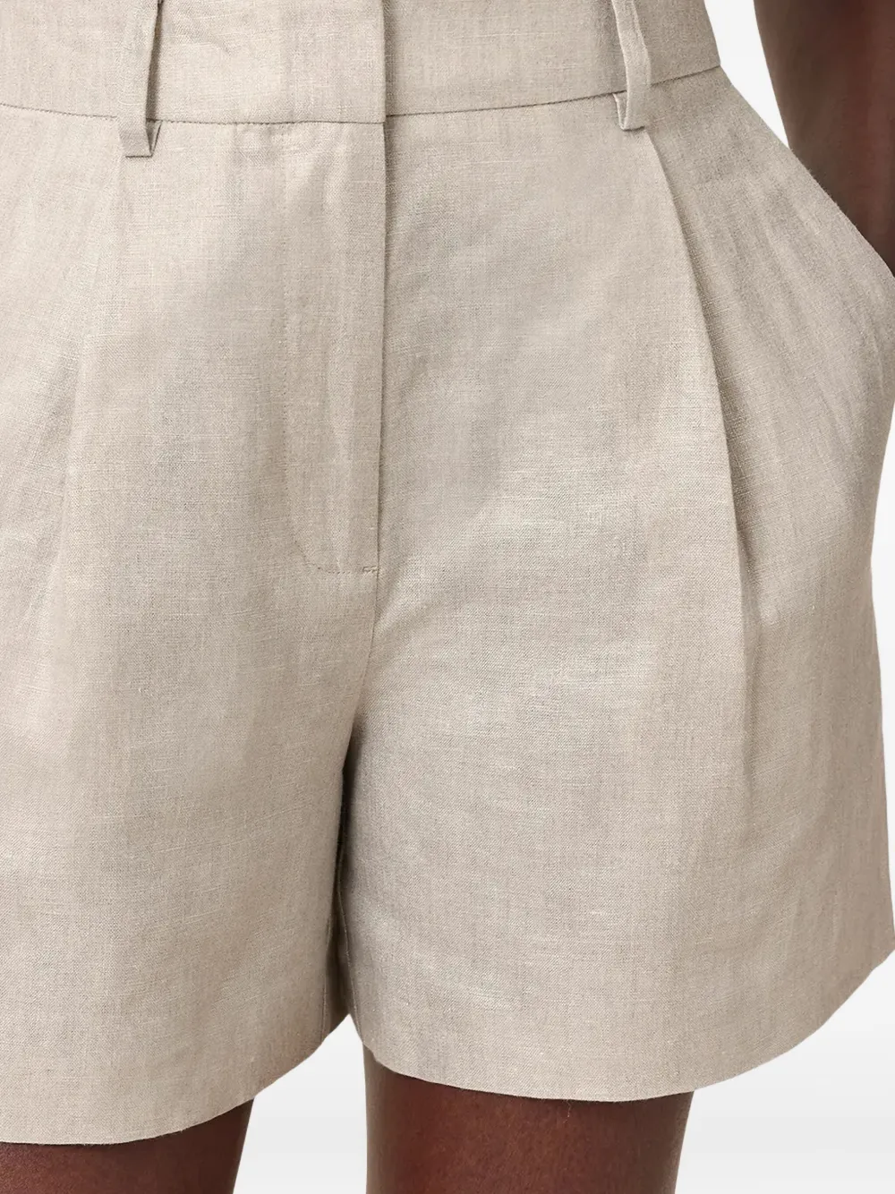 AllSaints Averie linnen shorts Zilver