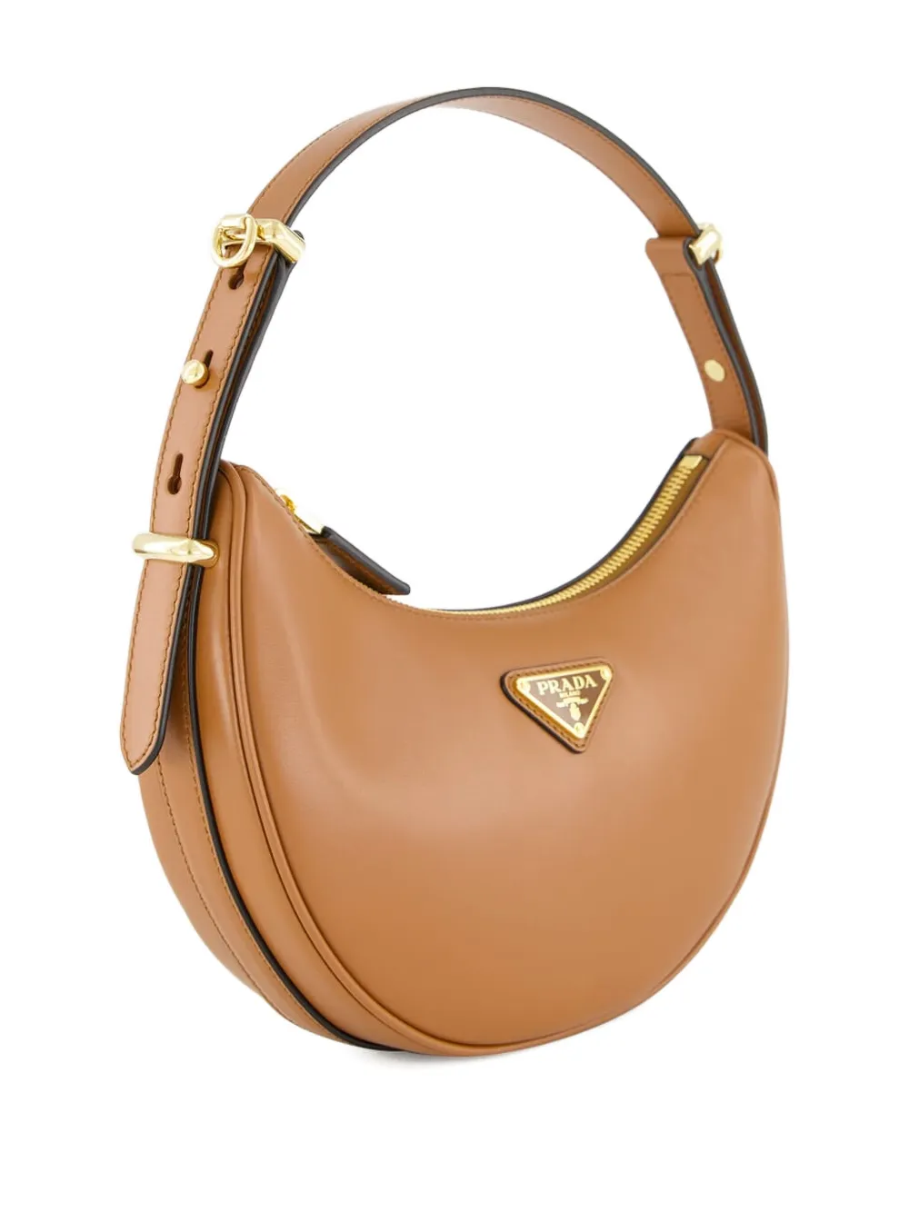 Prada Arqué Crescent shopper Bruin
