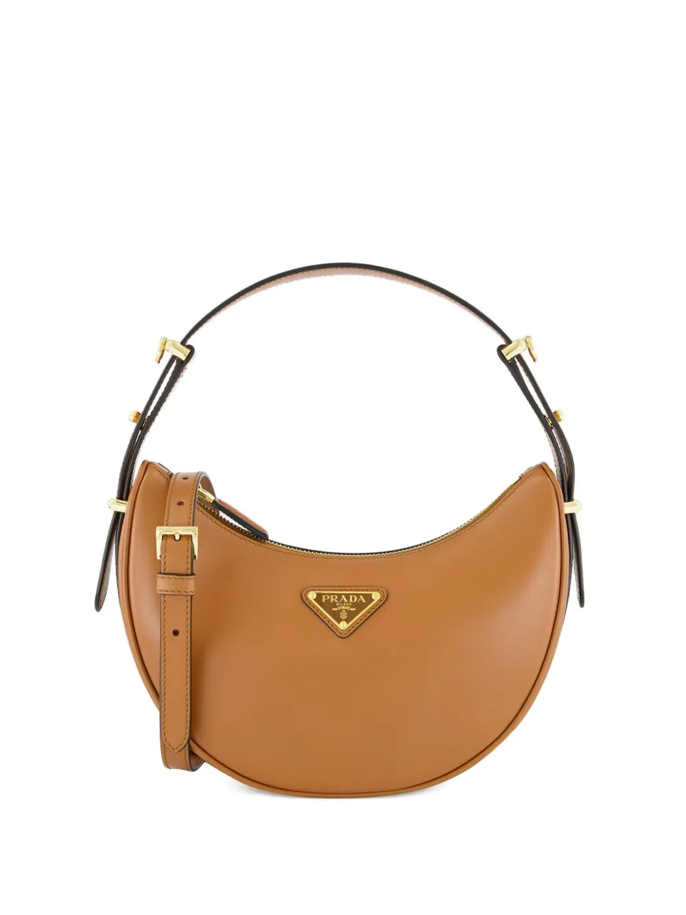 Prada Arqué Crescent shopper Bruin