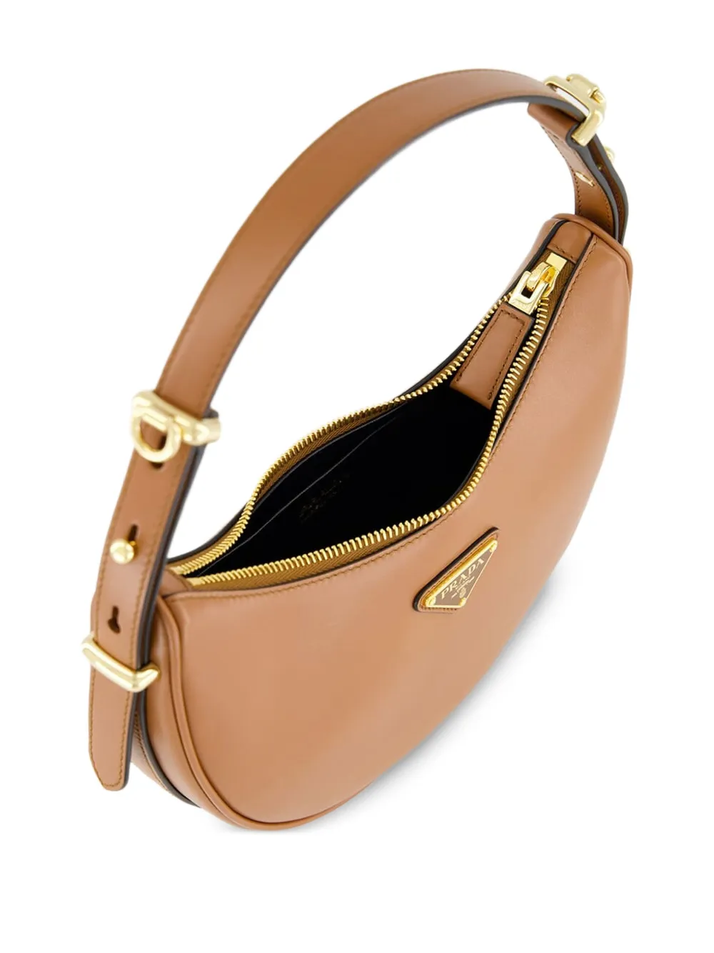 Prada Arqué Crescent shopper Bruin