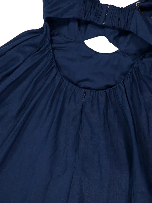Zimmermann Organic Linen Maxi Dress - Blue