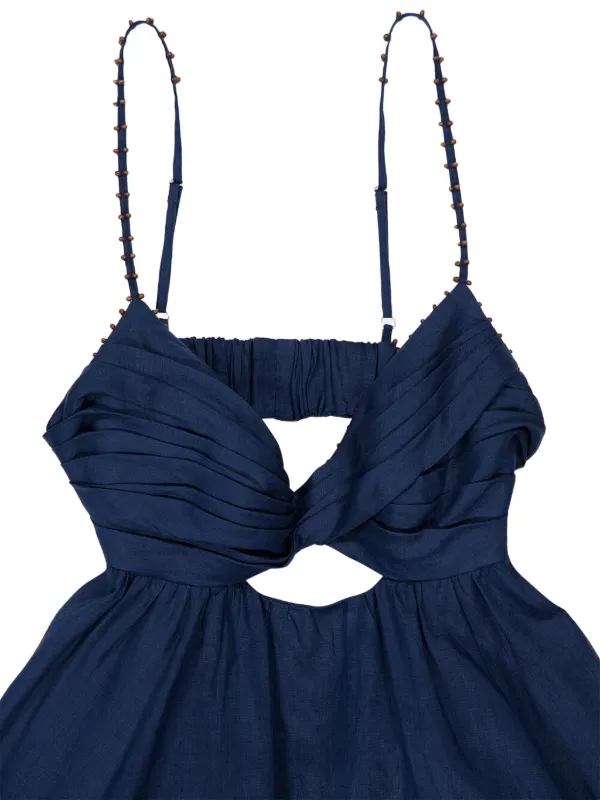 Zimmermann Organic Linen Maxi Dress - Blue