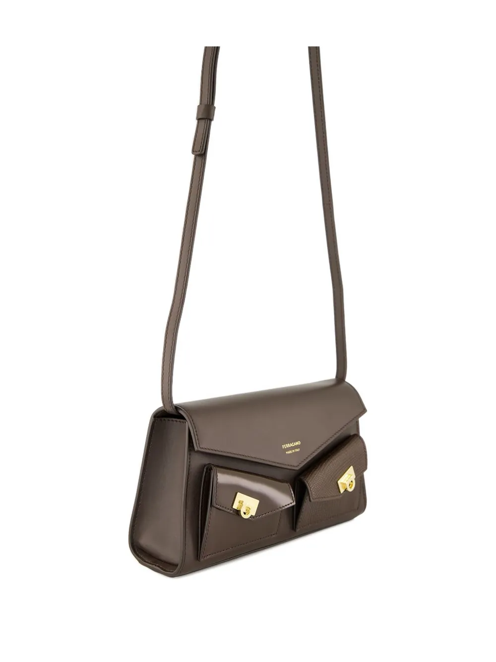 Ferragamo Mini Harley Cross Body Bag In Brown