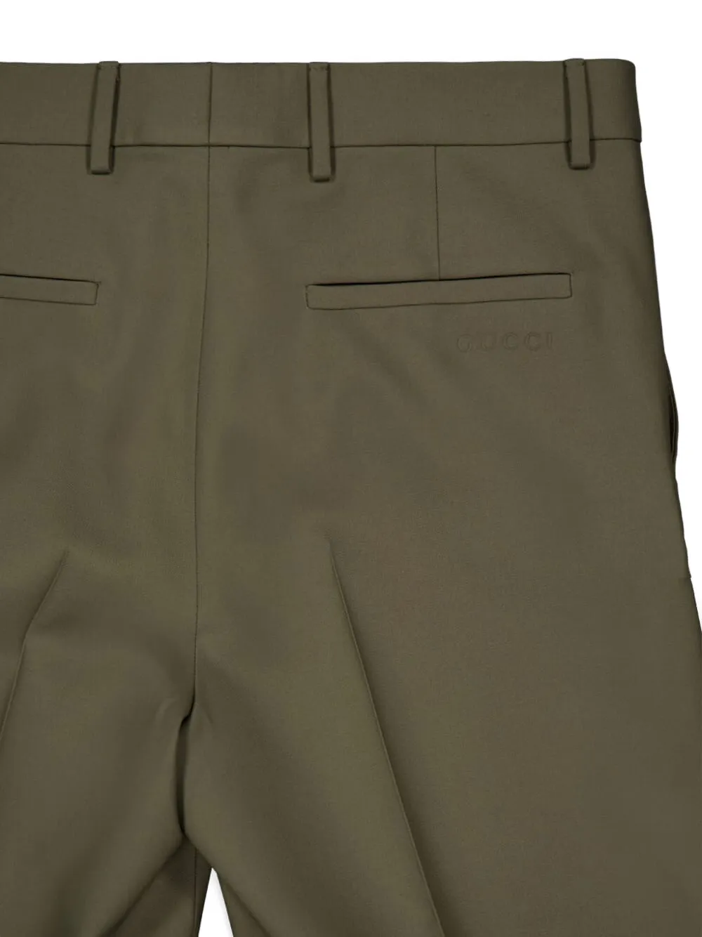 Gucci Gabardine wollen broek Groen