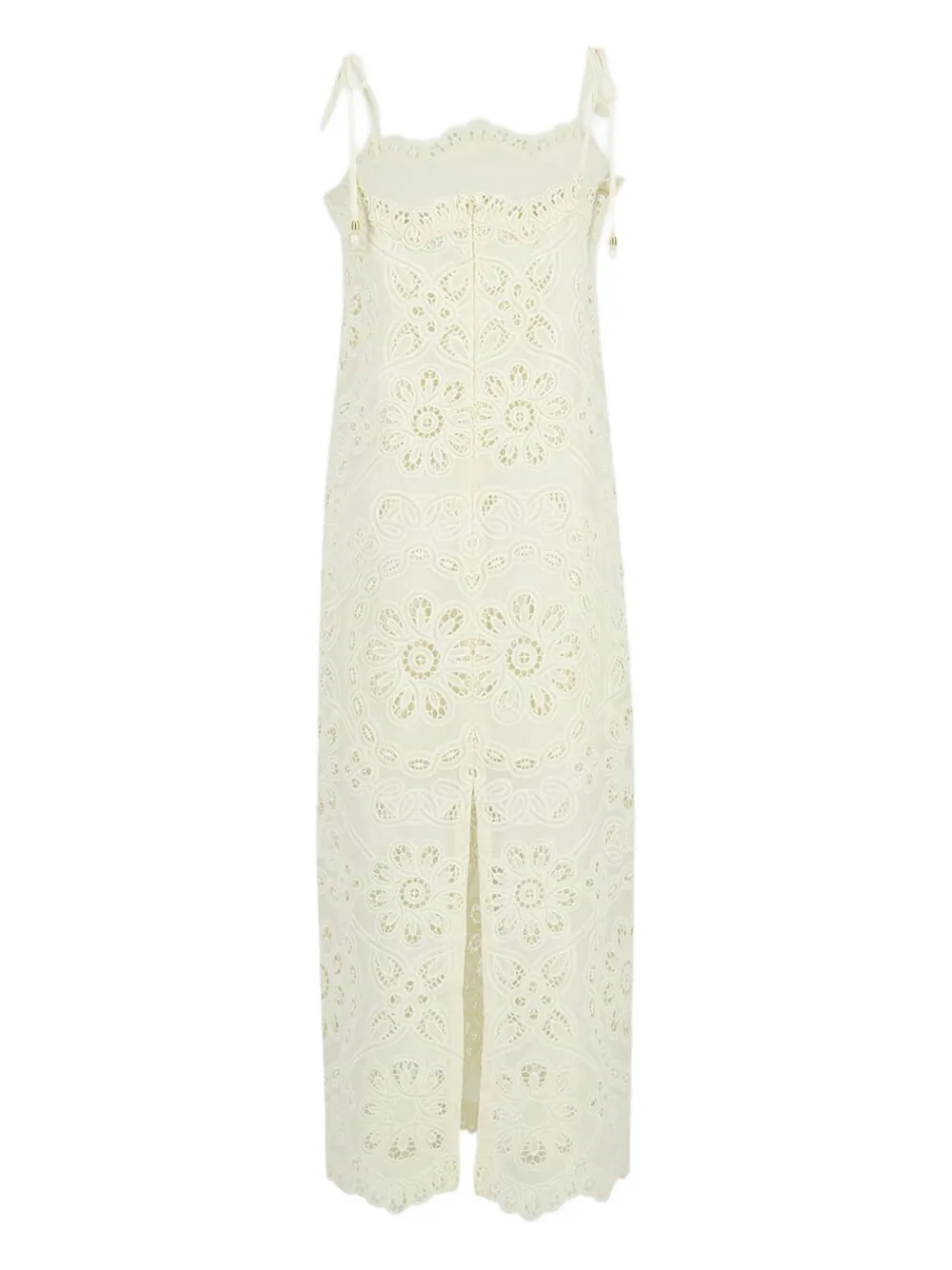 ZIMMERMANN floral-embroidered dress - Beige