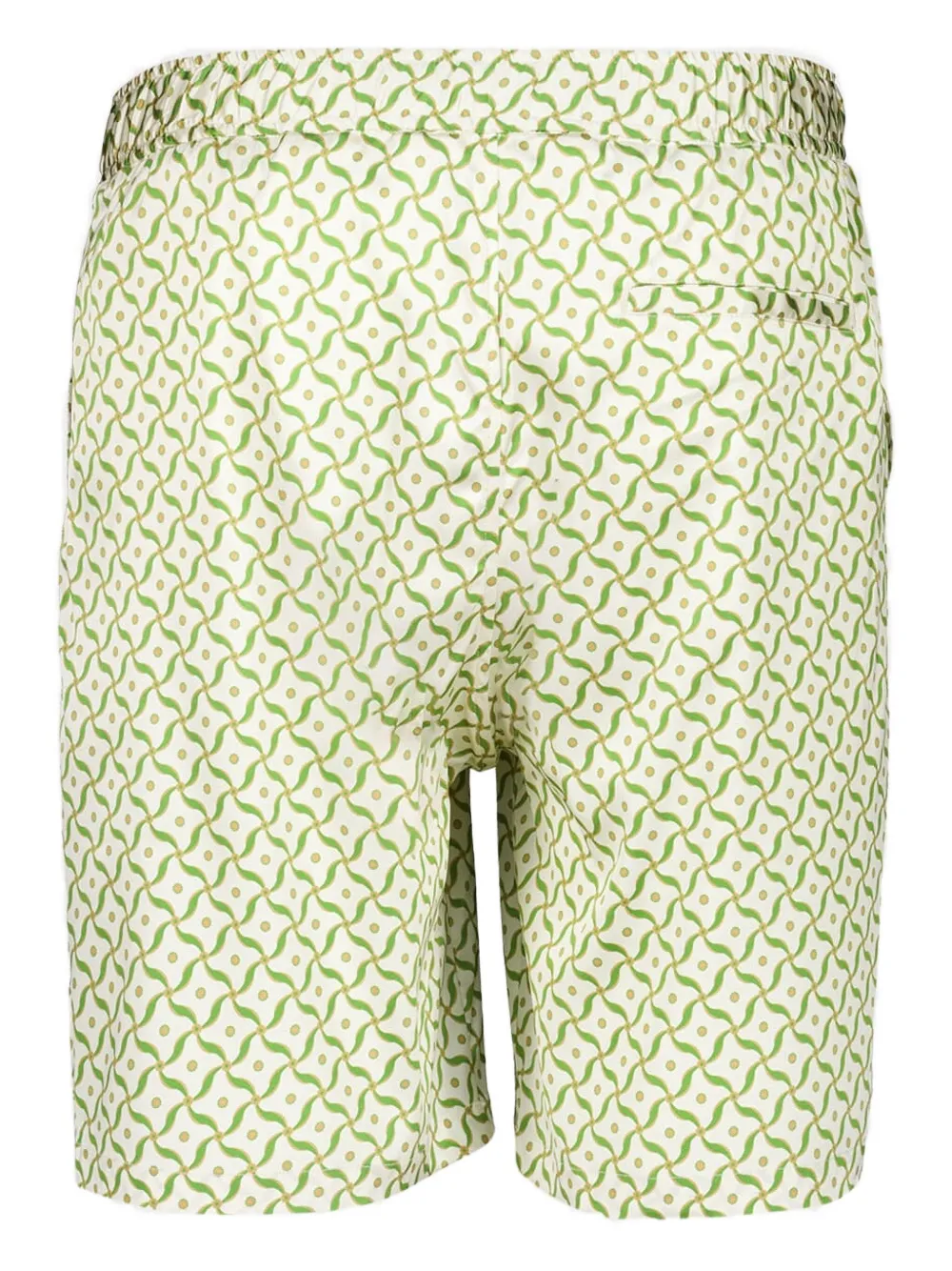 Frescobol Carioca Zijden shorts met lotusprint - Groen
