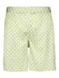 Frescobol Carioca lotus print silk shorts - Green