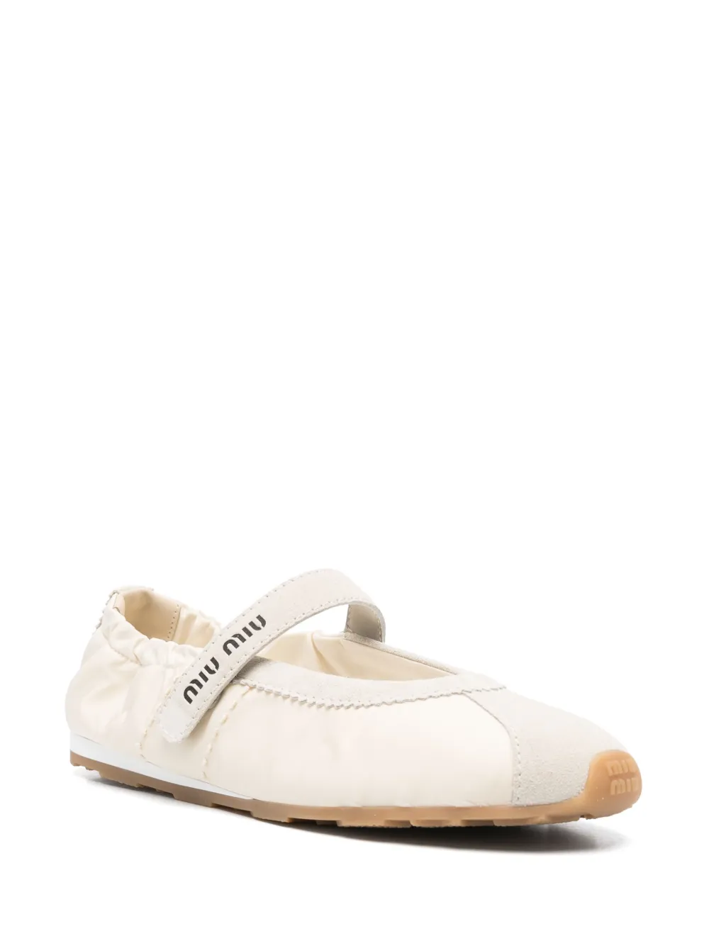 Miu Miu logo-print ballet flats | Image 2