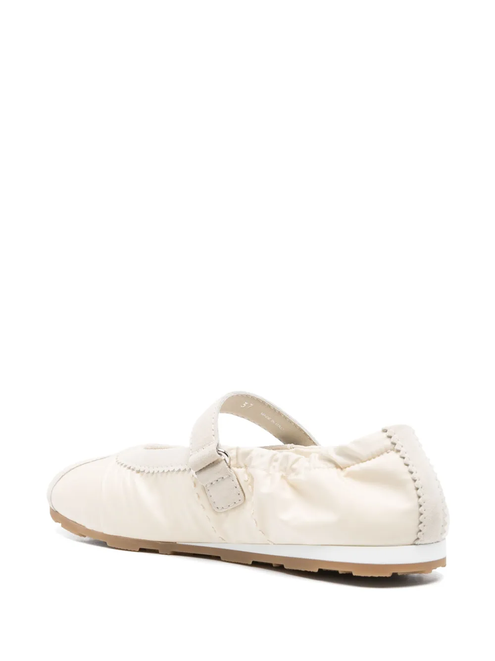 Miu Ballerina's met logoprint Beige