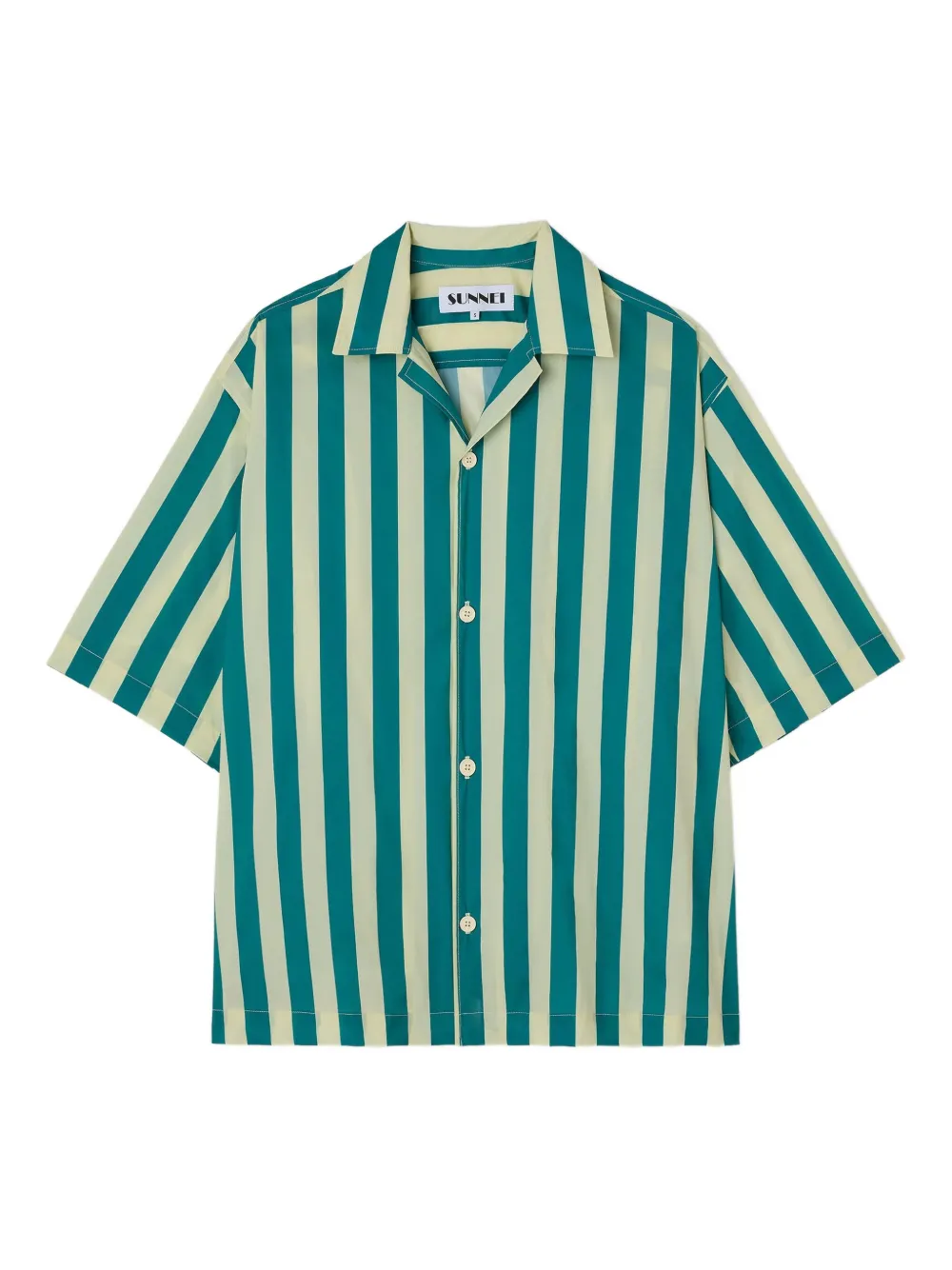 Sunnei stripe short-sleeve shirt Groen