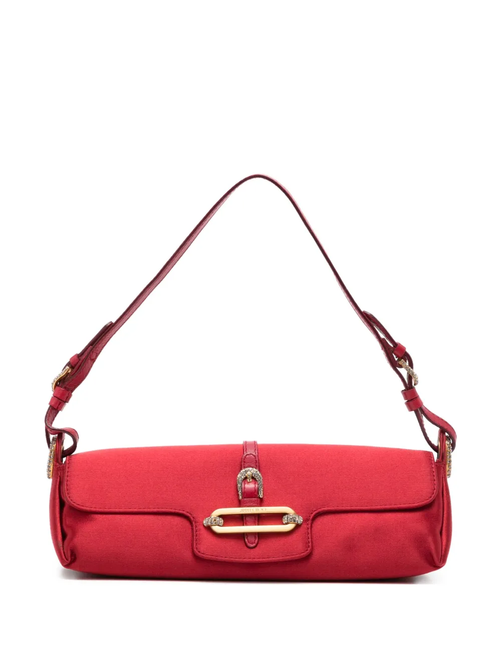 Pre-owned Jimmy Choo Logo-plaque Shoulder Bag In Red