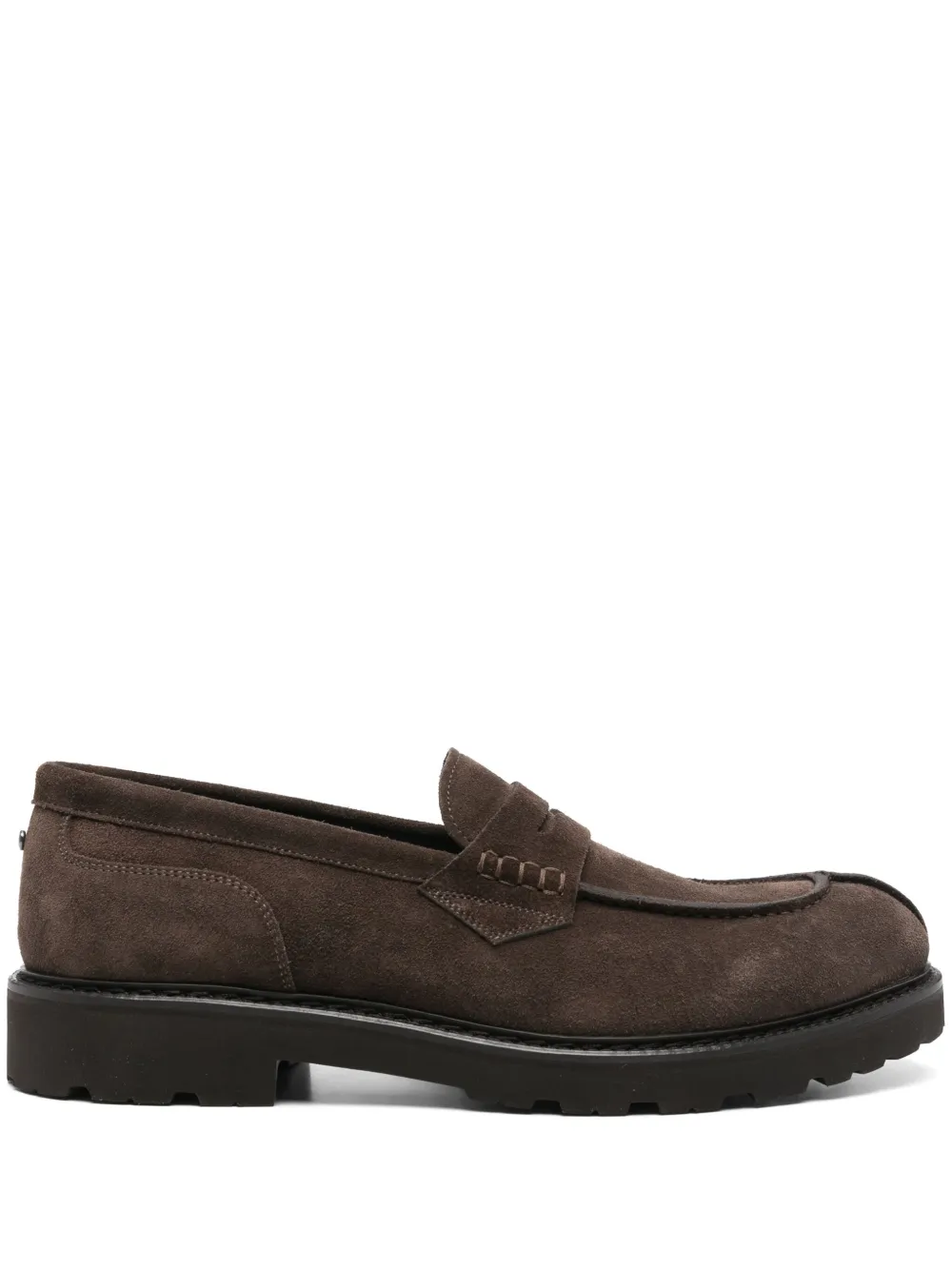 Canali suede penny loafers Brown