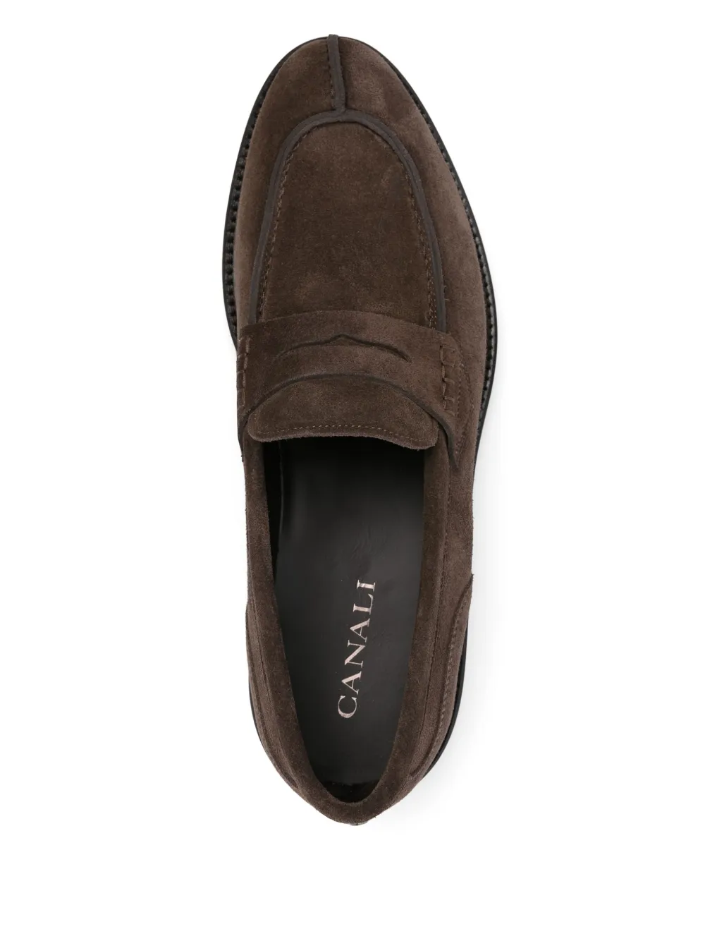 Canali suede penny loafers Brown