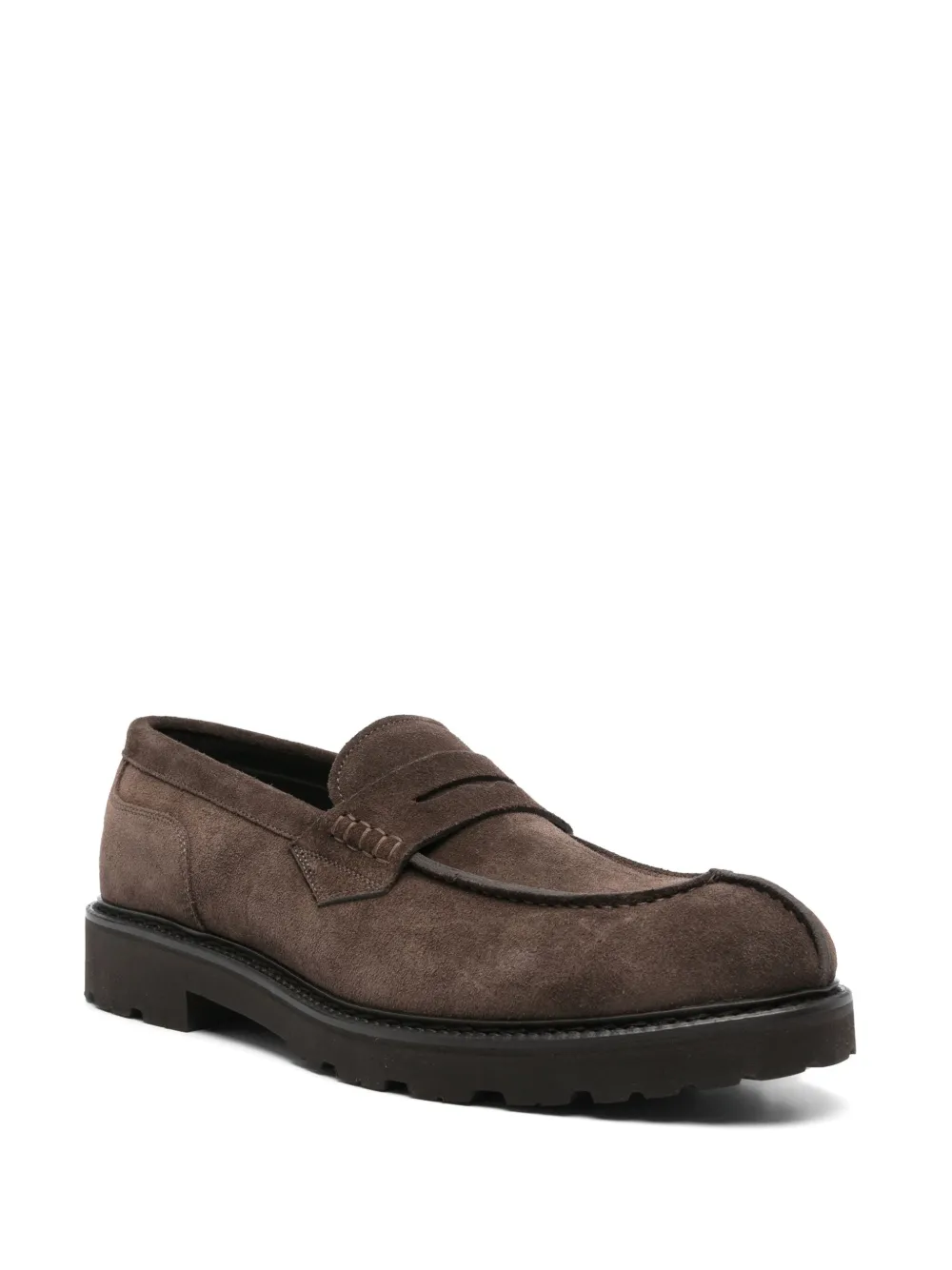 Canali suede penny loafers Brown