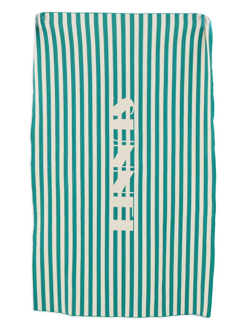 Sunnei striped central-logo beach towel | White | Image 1