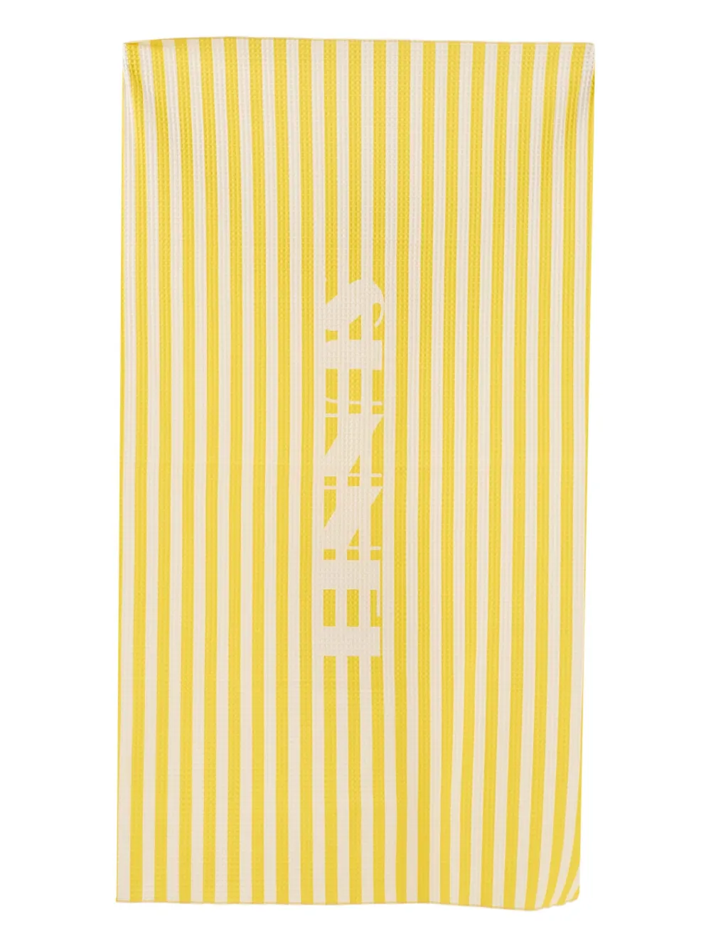 Sunnei Gestreepte handdoek met wafelpatroon Wit