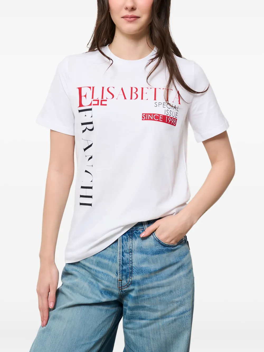 Elisabetta Franchi logo-print T-shirt | White | Image 1