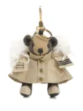 Burberry plush teddy bear keychain - Neutrals
