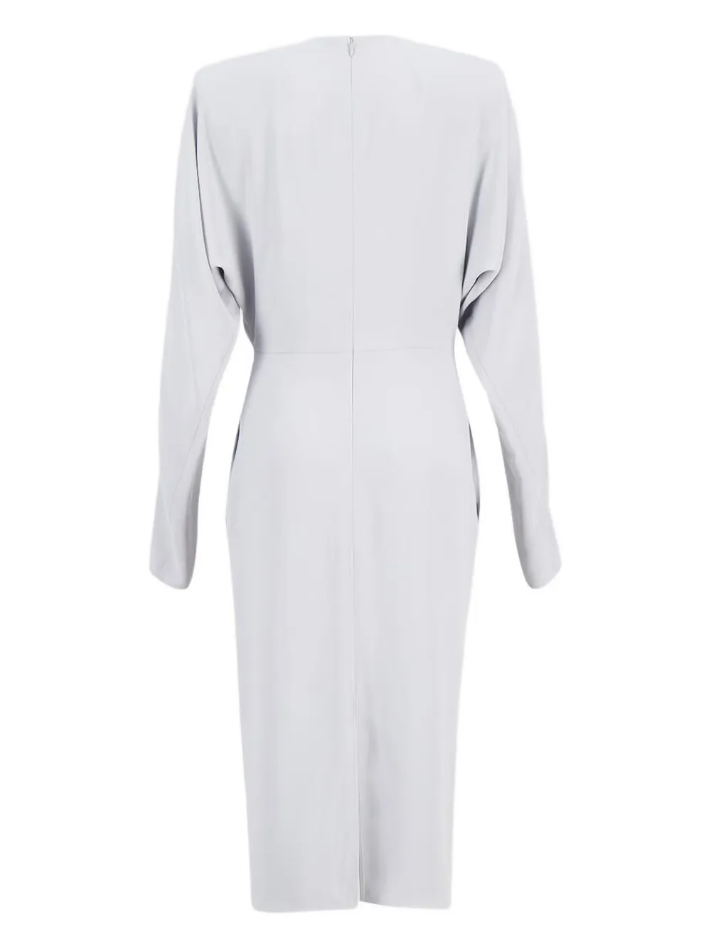 Stella McCartney satin draped-front midi dress - Beige