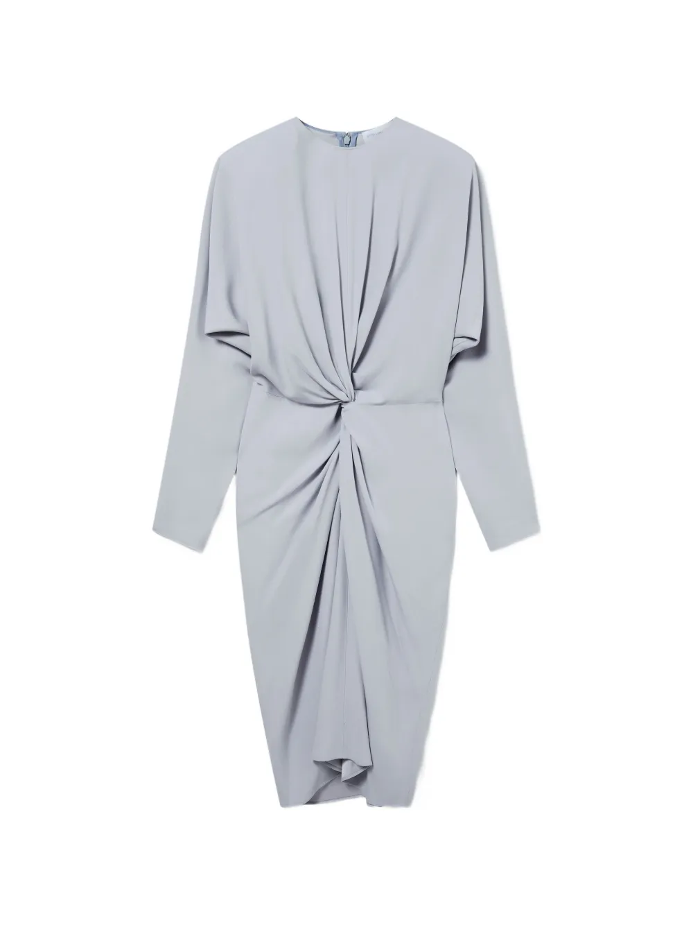 Stella McCartney satin draped-front midi dress - Neutrals