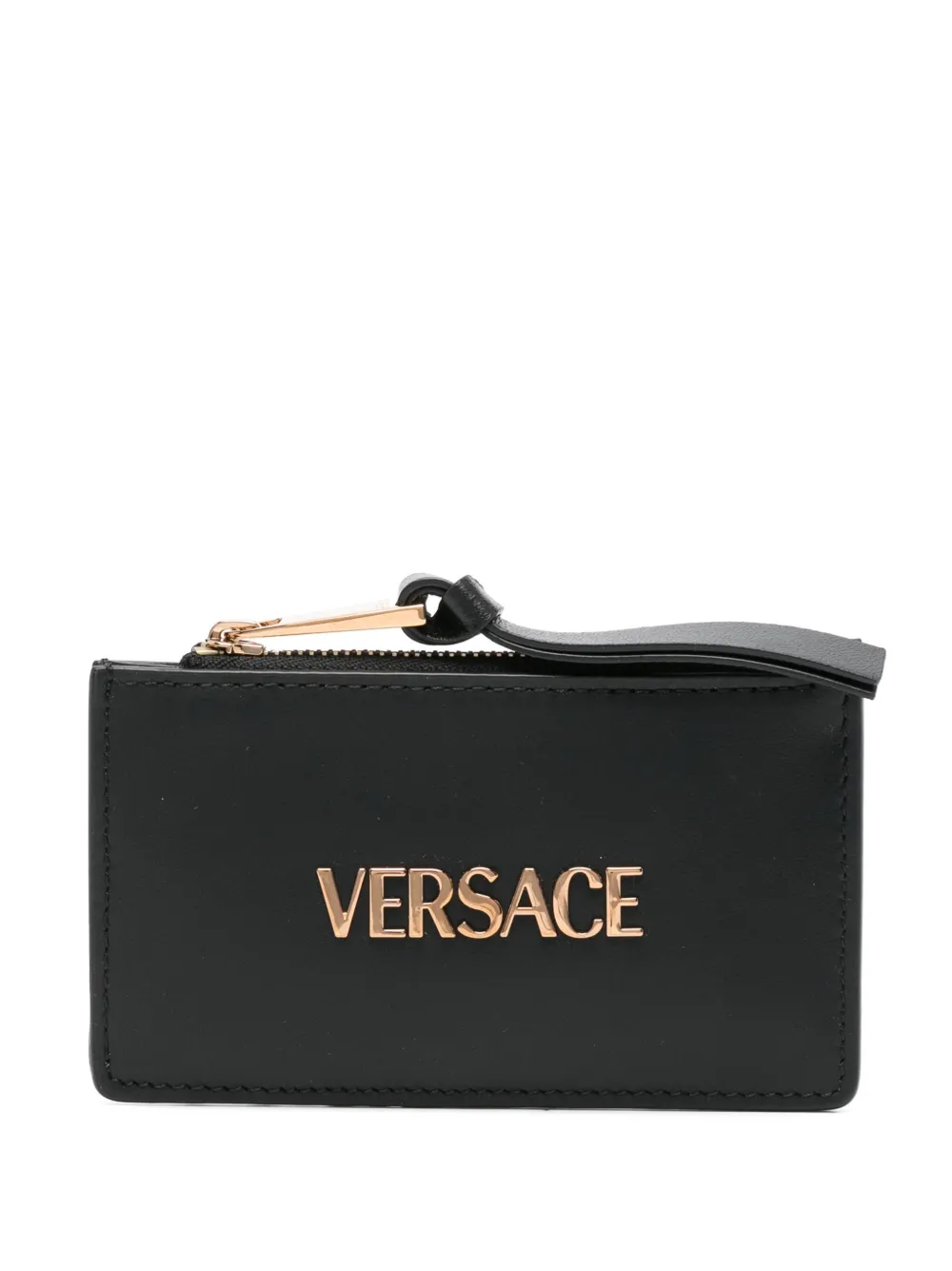 Versace Pasjeshouder met logo-stempel Zwart