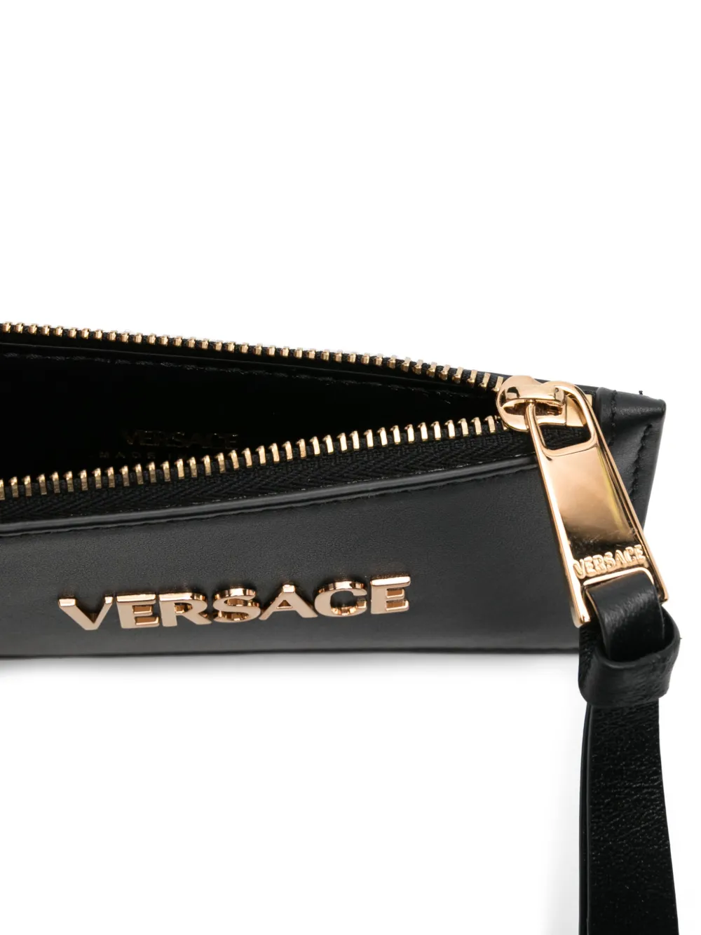 Versace Pasjeshouder met logo-stempel Zwart