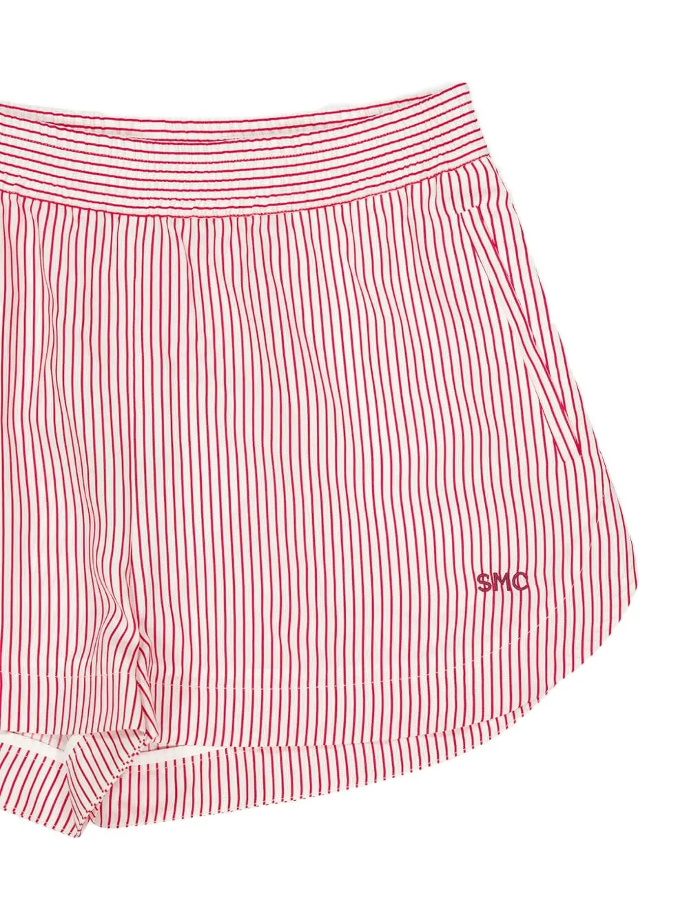 Stella McCartney Gestreepte zijden shorts Roze