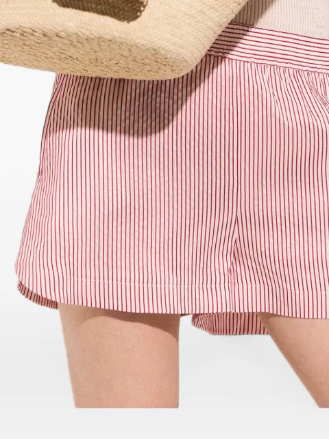 Stella McCartney shorts de seda a rayas
