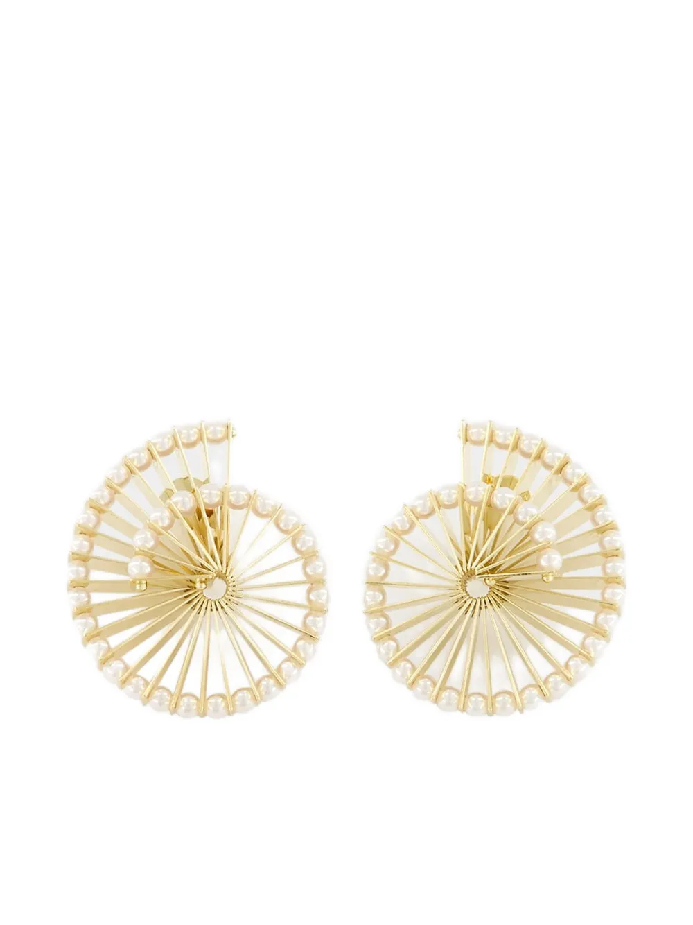 Rabanne aretes con perla artificial | dorado | Image 1