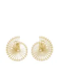 Rabanne faux-pearl spiral earrings - Gold