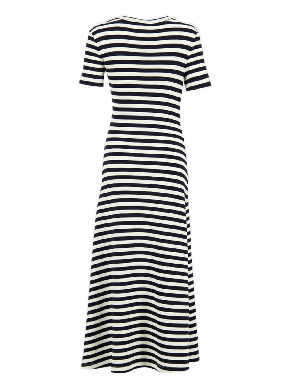 Rabanne striped gathered midi dress - Zwart