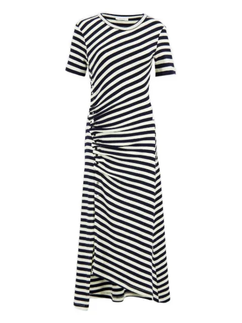 Rabanne striped gathered midi dress