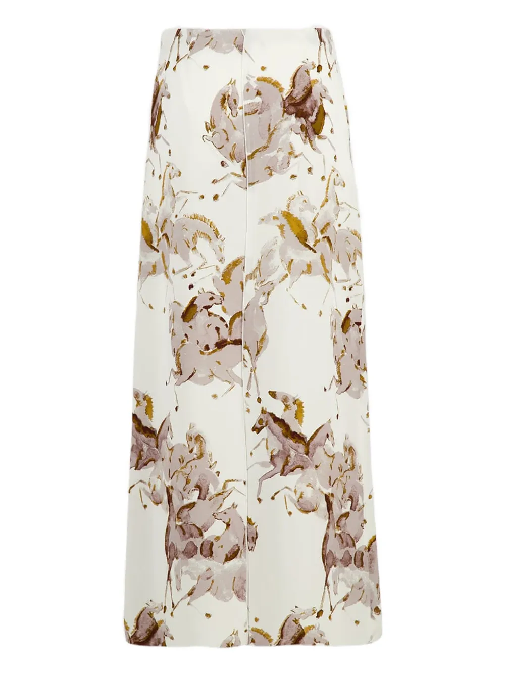 Altuzarra Printed Midi Skirt In White