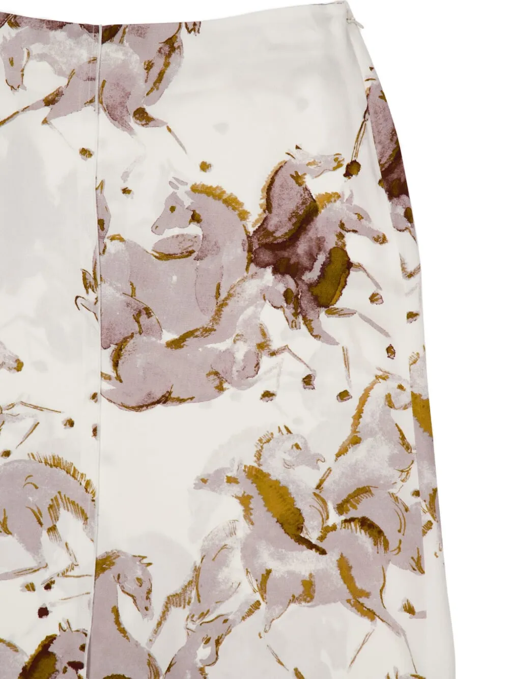 Altuzarra Printed Midi Skirt In White