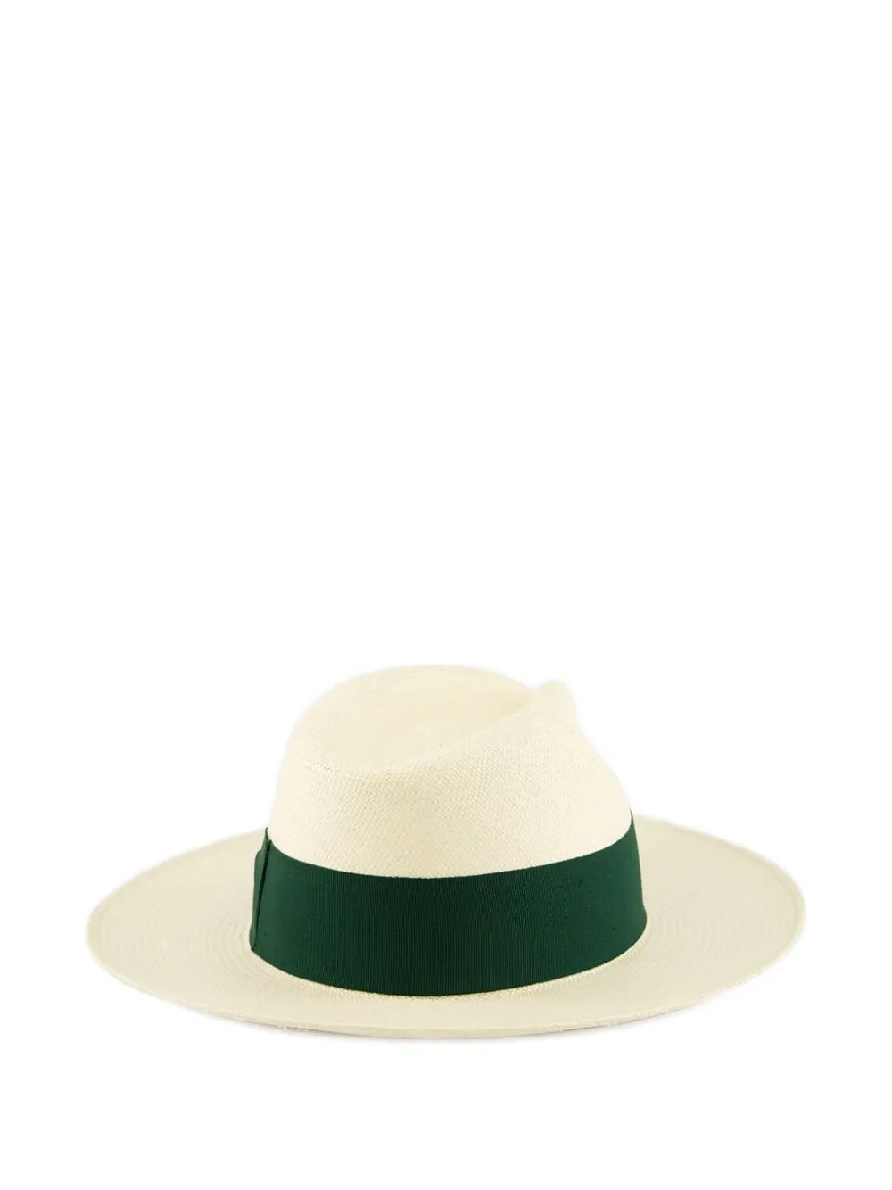 panama ribbon-embellished hat