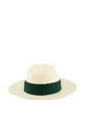 Frescobol Carioca panama ribbon-embellished hat - Neutrals