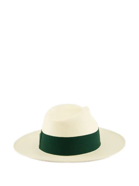 Frescobol Carioca panama ribbon-embellished hat
