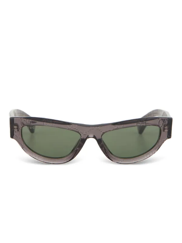 Gucci Eyewear GG モノグラム キャットアイ サングラス | グレー